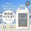 【ふるさと納税】【令和7年産 新米先行受付】魚沼産コシヒカリ雪の恵(精米)5kg お届け:2025年10月中旬~2026年10月中旬
