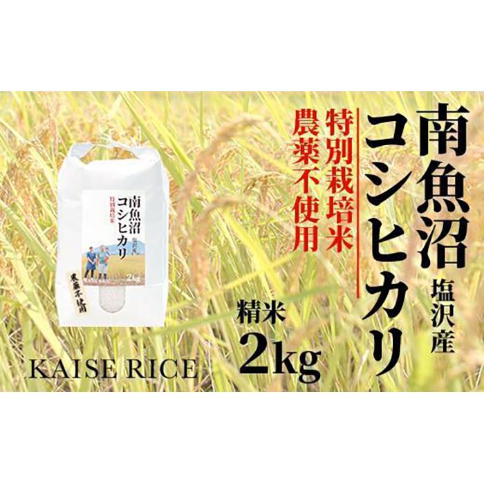 【ふるさと納税】南魚沼産塩沢コシヒカリ【従来品種】（農薬不使用）精米2kg | お米 こめ 白米 コシヒカリ 食品 人気 おすすめ 送料無料 魚沼 南魚沼 南魚沼市 新潟県産 新潟県 精米 産直 産地直送 お取り寄せ