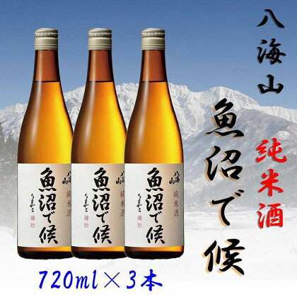 酒 日本酒 セット 3本 × 720ml ( 八海山 純米酒 魚沼で候 ) | お酒 さけ 人気 おすすめ 送料無料 ギフト