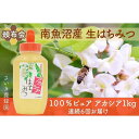 【ふるさと納税】【頒布会】さいき養蜂園 天然ピュア蜂蜜 アカシア1kg 6か月連続お届け