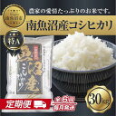 【ふるさと納税】【定期便】 新潟県 南魚沼産 コシヒカリ お米 30kg×計6回 精米済み 半年間 毎月発送 こしひかり（お米の美味しい炊き方ガイド付き） 1