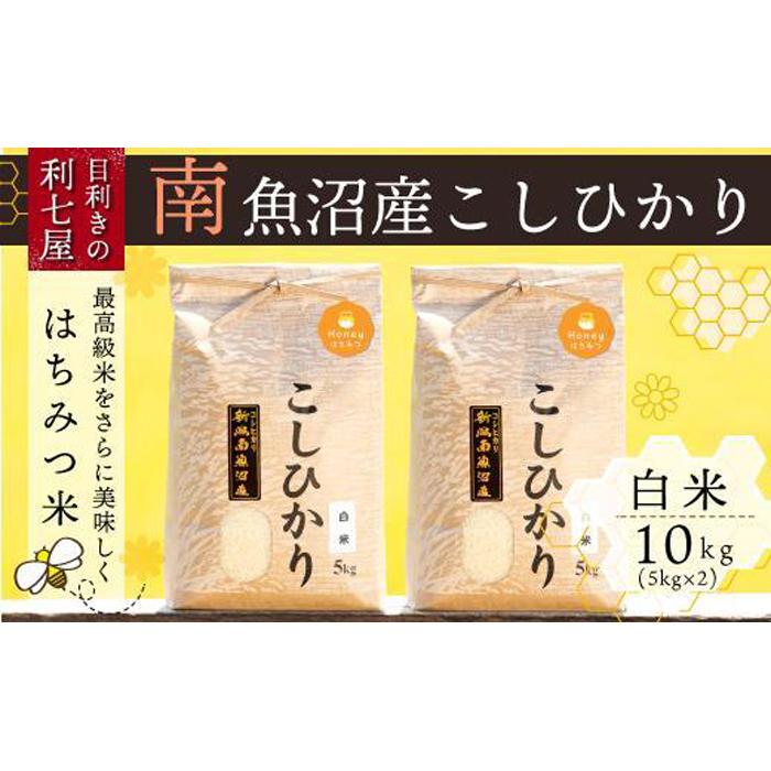 米 コシヒカリ 南魚沼産 10kg ( 5kg × 2袋 ) はちみつ米 特A地区 | お米 こめ 白米 コシヒカリ 食品 人気 おすすめ 送料無料 魚沼 南魚沼 南魚沼市 新潟県産 新潟県 精米 産直 産地直送 お取り寄せ