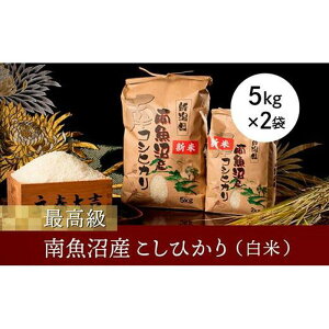 【ふるさと納税】米 コシヒカリ 南魚沼産 10kg ( 5kg × 2袋 ) 高級 | お米 こめ 白米 コシヒカリ 食品 人気 おすすめ 送料無料 魚沼 南魚沼 南魚沼市 新潟県産 新潟県 精米 産直 産地直送 お取り寄せ