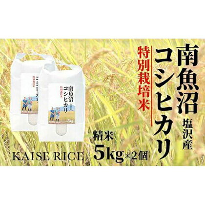 南魚沼産塩沢コシヒカリ【従来品種】（特別栽培米8割減農薬）精米5kg×2個