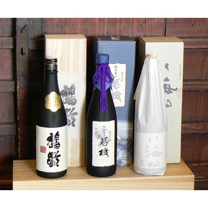 ◇魚沼最高級酒◇ 八海山・鶴齢・高千代 4合飲み比べセット | お酒 さけ 人気 おすすめ 送料無料 ギフト セット