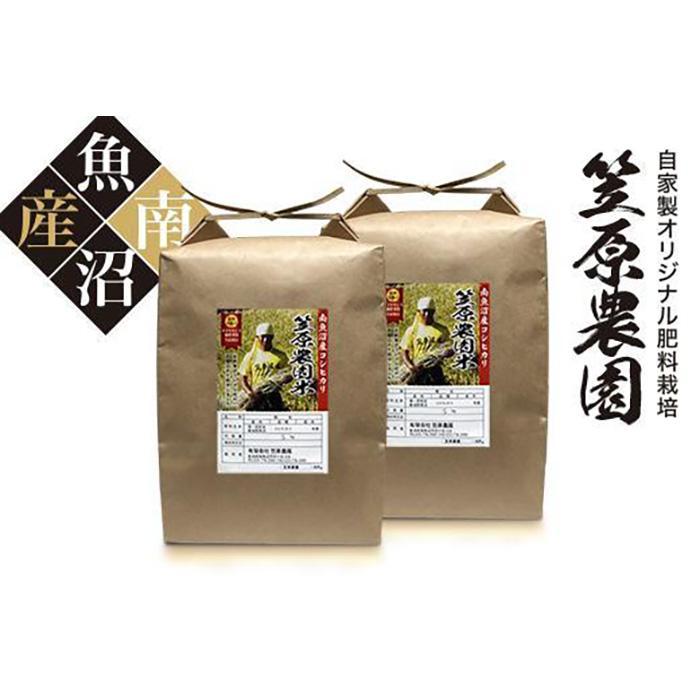 22位! 口コミ数「0件」評価「0」【令和6年産新米予約／令和6年9月上旬より順次発送】米 玄米 10kg ( 5kg × 2袋 ) お米 笠原農園米 こしひかり 新潟 南魚沼･･･ 