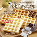 【ふるさと納税】3大アレルギー対応 米粉ワッフル 5種 10個セット メープル 黒糖 プレーン 玄米 ココア ワッフル 米粉 グルテンフリー おやつ 3大アレル...
