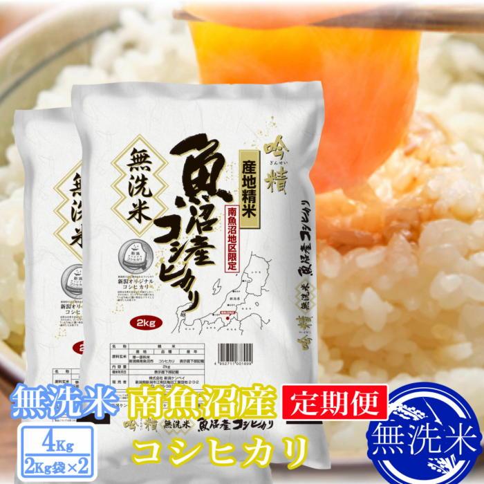 【ふるさと納税】【定期便4kg×12ヶ月】●吟精 無洗米●南