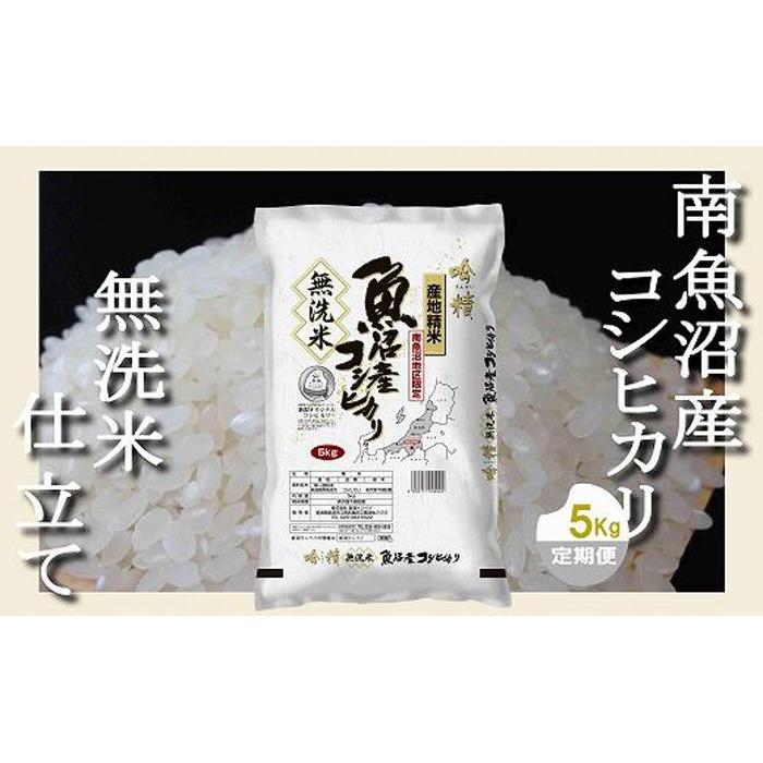 【ふるさと納税】【定期配送 無洗米5Kg×全12回】吟精 南魚沼産コシヒカリ | お米 こめ 白米 コシヒカリ 食品 人気 おすすめ 送料無料 魚沼 南魚沼 南魚沼市 新潟県産 新潟県 精米 産直 産地直送 お取り寄せ お楽しみ