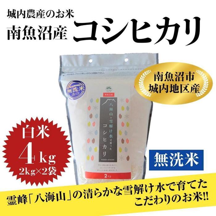 【ふるさと納税】【令和5年産 】新潟県 南魚沼産 コシヒカリ お米 こしひかり 無洗米 のし 贈り物 熨斗 贈答用 令和5年産 城内農産 特A地区米 4kg 2kg 2袋 | お米 こめ 白米 コシヒカリ 食品 …