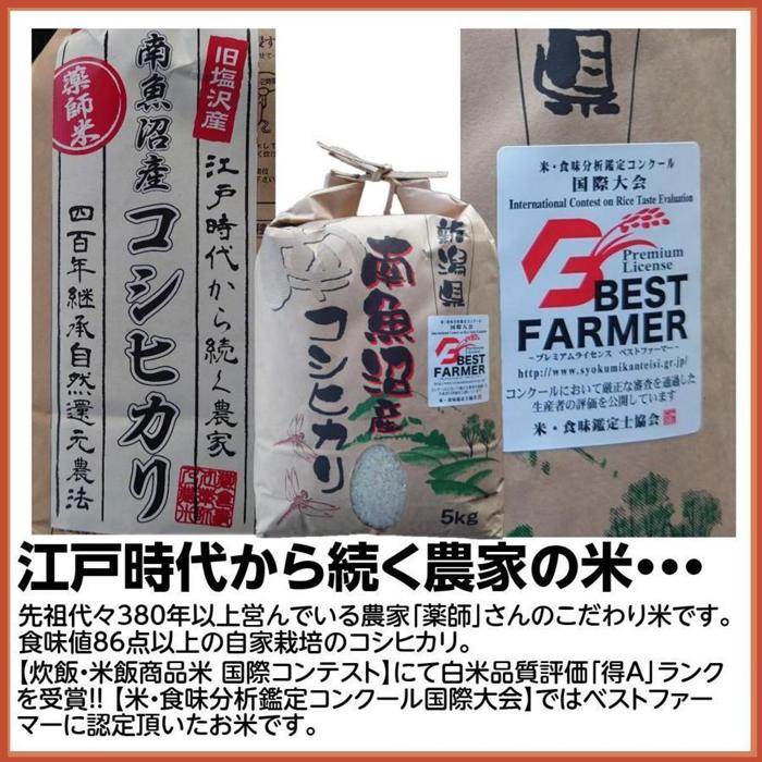 【ふるさと納税】【令和5年産 】新潟県 南魚沼産 コシヒカリ お米 こしひかり 玄米 のし 贈り物 熨斗 贈答用 令和5年産 旧塩沢町 中之島地区産 薬師ベストファーマー米 10kg