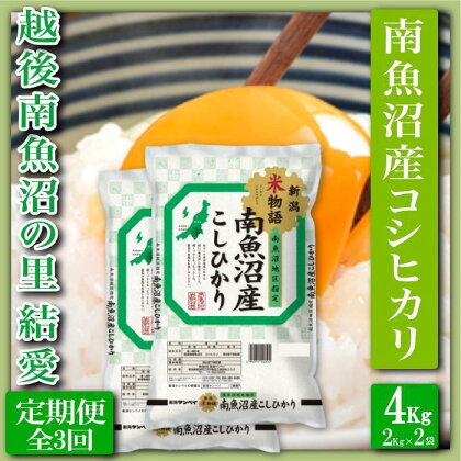 米 定期便 コシヒカリ 南魚沼産 12kg ( 4kg × 3ヶ月 ) 越後南魚沼の里 | お米 こめ 白米 コシヒカリ 食品 人気 おすすめ 送料無料 魚沼 南魚沼 南魚沼市 新潟県産 新潟県 精米 産直 産地直送 お取り寄せ お楽しみ