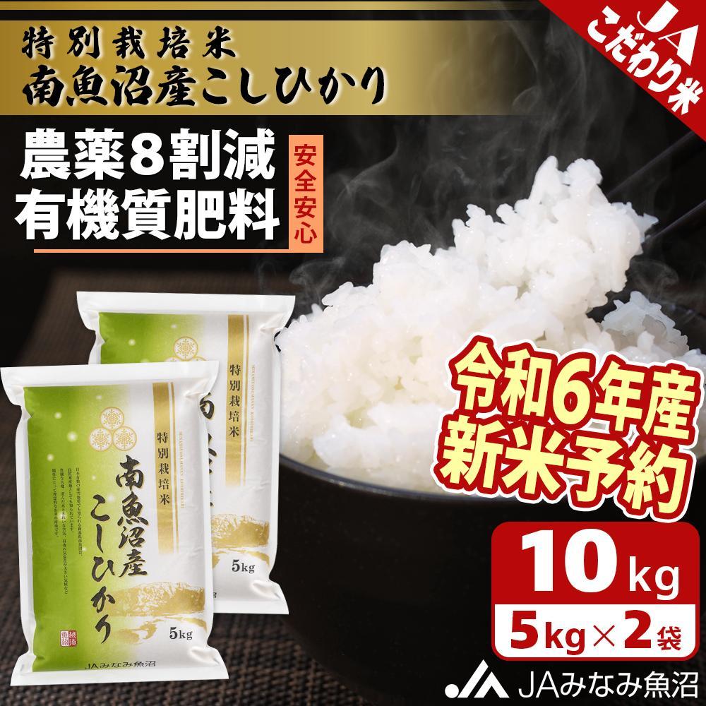 [令和6年産新米予約]米 新米予約 南魚沼産 コシヒカリ 10kg ( 5kg × 2袋 ) 特別栽培米 農薬8割減 | お米 こめ 白米 食品 人気 おすすめ 送料無料 魚沼 南魚沼 南魚沼市 新潟県 精米 産直 産地直送 お取り寄せ