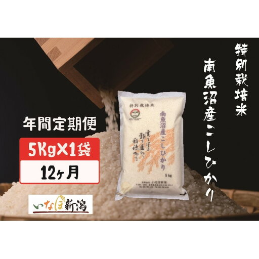 【ふるさと納税】【令和7年度産新米予約】【定期配送】南魚沼産コシヒカリ特別栽培米 白米 5kg 全12回【2025年10月上旬より順次発送予定】 | お米 こめ 白米 食品 人気 おすすめ 送料無料 【ふるさと納税】【令和7年度産新米予約】【定期配送】南魚沼産コシヒカリ特別栽培米 白米 5kg 全12回【2025年10月上旬より順次発送予定】 | お米 こめ 白米 食品 人気 おすすめ 送料無料