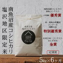 【ふるさと納税】【定期便令和7年産新米予約】南魚沼食味コンクール4年連続優秀賞 塩沢地区限定米5kg×6回 南魚沼塩沢産コシヒカリ【2025年9月中旬より順次発...