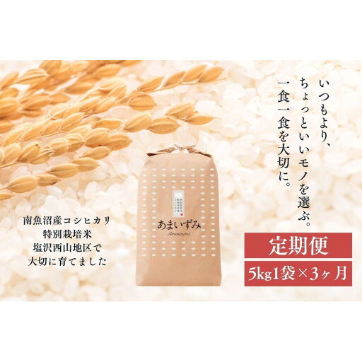 【ふるさと納税】【定期便 令和7年産新米予約】【玄米】令和7年度産 あまいずみ 南魚沼産コシヒカリ 5kg×3ヶ月【2025年10月上旬より順次発送予定】 | お米 こめ 食品 人気 おすすめ 送料無料 【ふるさと納税】【定期便 令和7年産新米予約】【玄米】令和7年度産 あまいずみ 南魚沼産コシヒカリ 5kg×3ヶ月【2025年10月上旬より順次発送予定】 | お米 こめ 食品 人気 おすすめ 送料無料