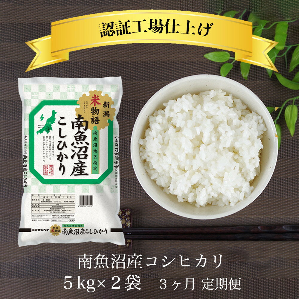 [全3回]令和7年産 南魚沼産コシヒカリ 精米 5kg×2袋 3ヶ月連続 | 南魚沼市 塩沢地区 コシヒカリ 食品 お米 特産品 新潟産 こしひかり お取り寄せ 通販 ふるさと納税 人気 おすすめ 送料無料
