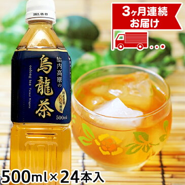 【ふるさと納税】0170 【3ヶ月連続お届け】胎内高原の烏龍茶 500ml×24本入