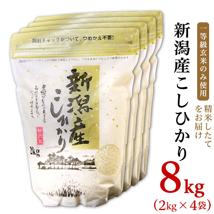 【ふるさと納税】31-02新潟県産コシヒカリ8kg（2kg×4袋）