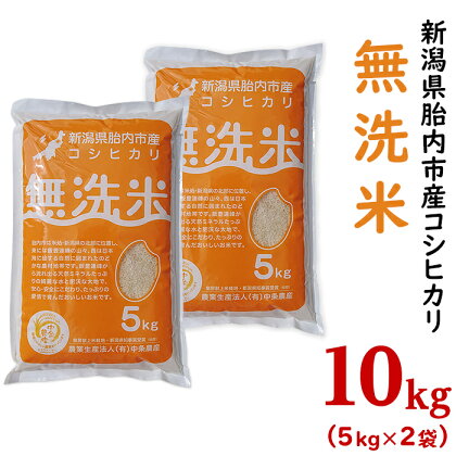 令和5年 米 10kg 5kg×2袋 無洗米 新潟 コシヒカリ 新潟こしひかり 白米 16-M101新潟県胎内市産コシヒカリ【無洗米】10kg（5kg×2袋）