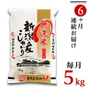 19位! 口コミ数「4件」評価「4」令和5年 米 定期便 無洗米 5kg 6ヶ月 新潟こしひかり 白米 M056【無洗米】新潟県産コシヒカリ5kg【6ヶ月連続お届け】