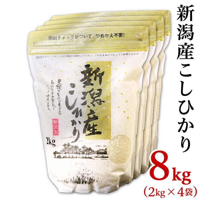 31位! 口コミ数「0件」評価「0」令和5年 米 8kg 2kg×4袋 新潟こしひかり 白米 K81新潟県産コシヒカリ8kg（2kg×4袋）