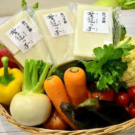 【ふるさと納税】新潟県聖籠産米切り餅・季節野菜セット