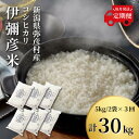 【ふるさと納税】【毎月定期便】特別栽培米コシヒカリ「伊彌彦米」(精米)10kg(5kg×2袋) 全3回【4076232】