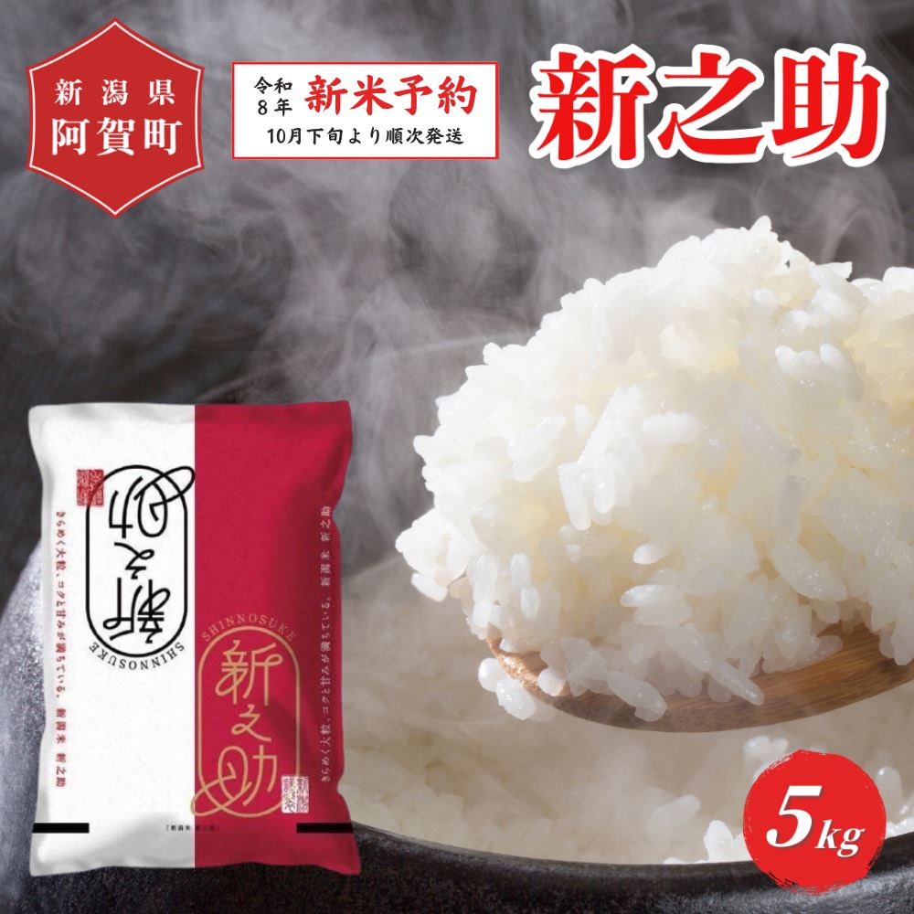 【ふるさと納税】 《 新米 新之助 新潟県 津川産》 米 5kg 新潟県産 「津川産 新之助」 令和8年産 5kg × 1袋 | 白米 精米 しんのすけ 送料無料 お取り寄せ お米 ※2026年10月下旬頃より順次発送