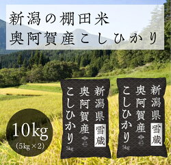 【ふるさと納税】《先行受付》 米 10kg 新潟県産 コシヒカリ 令和4年産 5kg × 2袋 奥阿賀 | こしひかり ファーストクラス機内食採用産地 白米 精米 送料無料 お取り寄せ お米 ※2022年10月中旬頃より発送･･･ 画像1