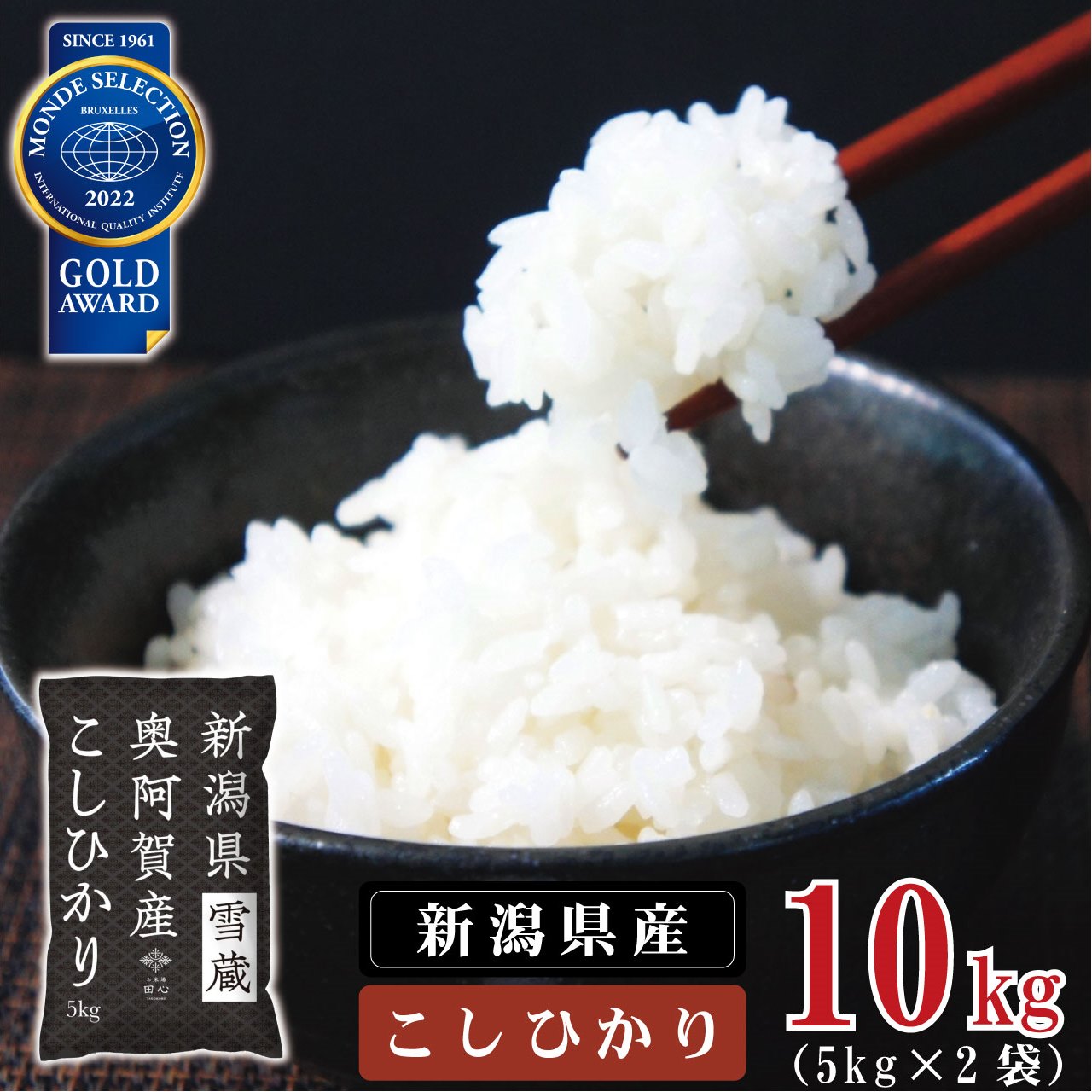 【ふるさと納税】 米 10kg 新潟県産 コシヒカリ 令和4年産 5kg × 2袋 奥阿賀 | こしひかり ファーストクラス機内食採用産地 金賞受賞 白米 精米 送料無料 お取り寄せ お米･･･