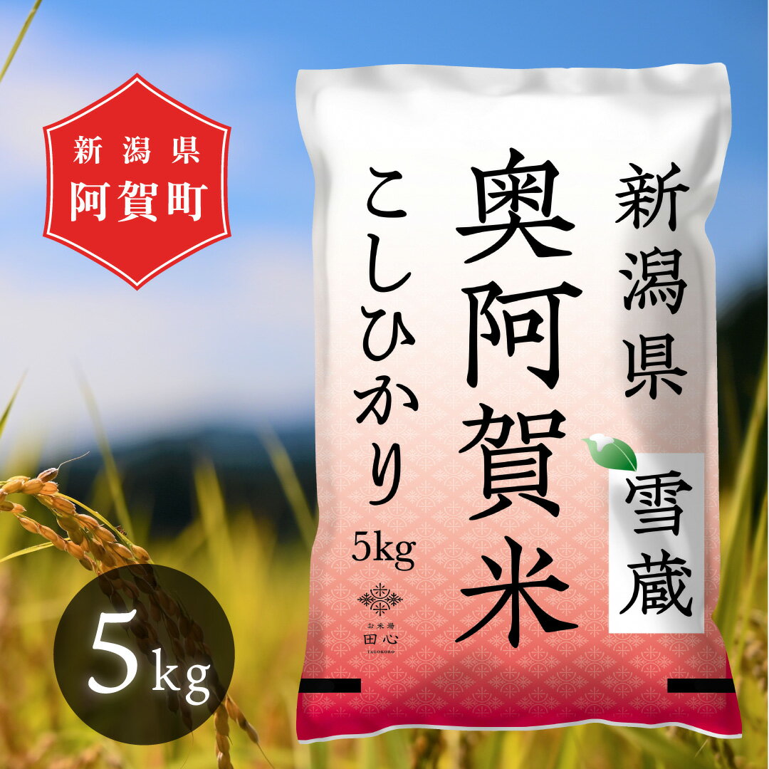 【ふるさと納税】 米 5kg 新潟県産 コシヒカリ 令和5年産 奥阿賀 | こしひかり ファーストクラス機内食採用産地 白米 精米 送料無料 お取り寄せ お米