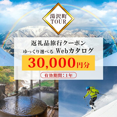 楽天ふるさと納税　【ふるさと納税】旅行ツアークーポン(30,000円分) 【ゆっくり選べるWebカタログ】 事前予約 新潟県 湯沢町 越後湯沢 スキー リゾート ホテル 旅館 旅行券 宿泊券 宿泊 チケット 観光 国内旅行 レジャー