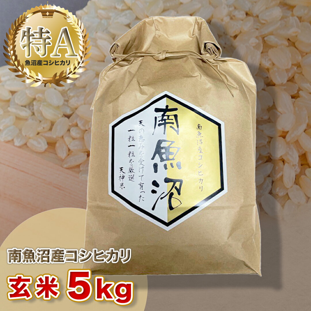 令和5年産 「越後湯沢産」玄米 5kg[湯沢産コシヒカリ]南魚沼産 こしひかり 特A 新潟県 越後湯沢