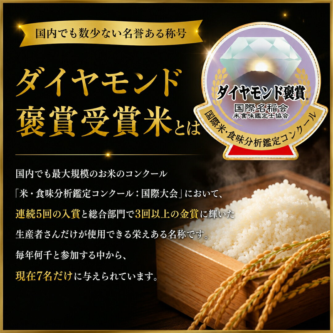 【ふるさと納税】【令和8年産先行予約】 無洗米 15kg ( 5kg × 3袋 ) 最高級 魚沼産 コシヒカリ 特別栽培米 ダイヤモンド褒賞受賞 選べる配送回数 | こしひかり お米 おこめ こめ コメ 白米 無洗米 新潟県 津南町 f154822-tsunan-10000957 新潟県津南町 サンプル画像3