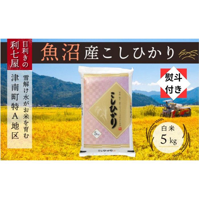 無地熨斗付き[令和5年産 新米][魚沼産コシヒカリ 白米5kg]雪解け水がお米を育む、津南町特A地区の美味しいお米。