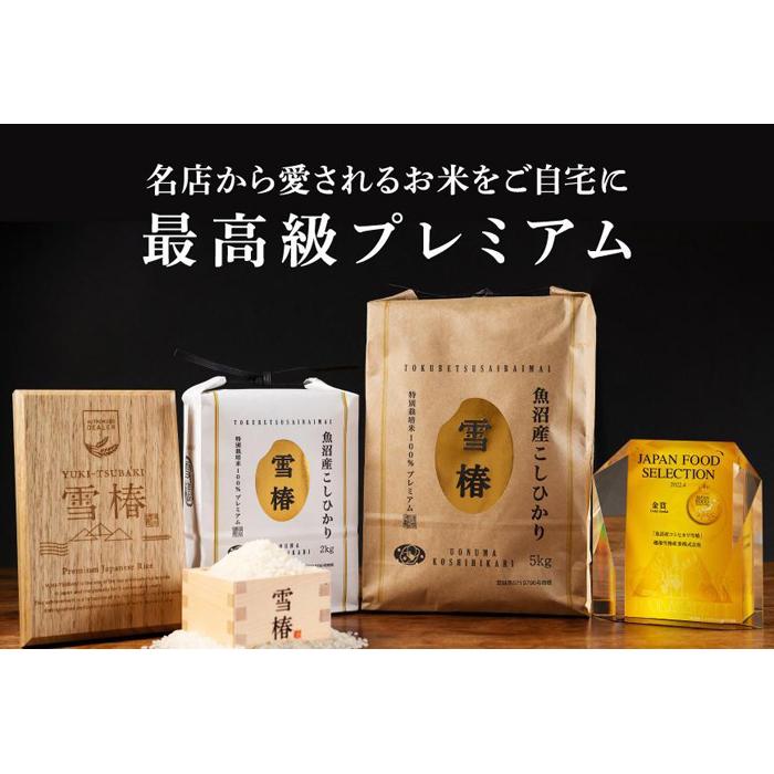 【ふるさと納税】最高級魚沼産コシヒカリ「雪椿」5kg(1kg×5袋)　特別栽培米