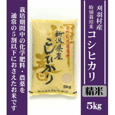 【ふるさと納税】【新潟特別栽培米】【精米】刈羽村産コシヒカリ 5kg【1576269】