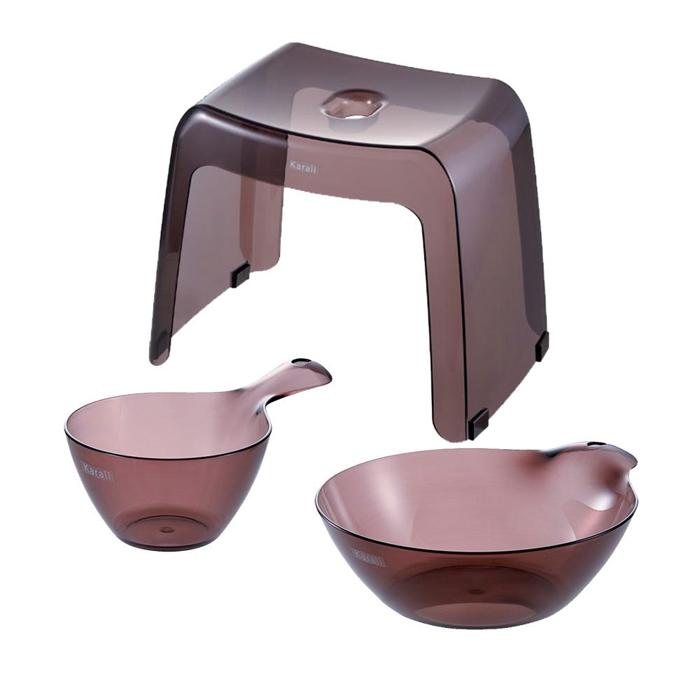 【ふるさと納税】カラリお風呂セット30H(浴用品:湯おけ・手おけ・腰かけ30H)【カラーをお選びください】