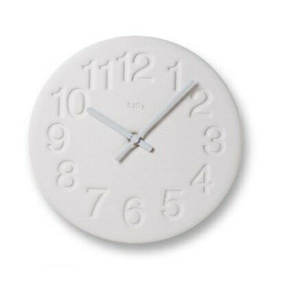【ふるさと納税】珪藻土の時計 / ホワイト （LC11-08 WH）Lemnos レムノス 時計　【工芸品・装飾品・民芸品・伝統技術・インテリア・時計・掛け時計】　お届け：※申込状況によりお届け迄1〜2ヶ月程度かかる場合があります。