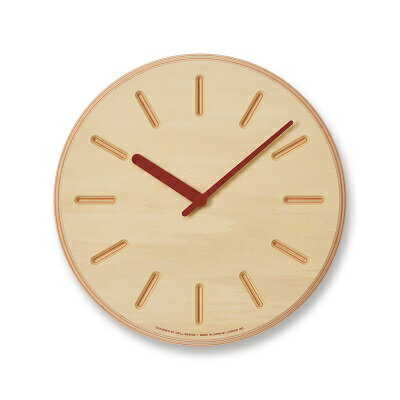 【ふるさと納税】Paper-Wood CLOCK line/オレンジ（DRL19-06OR）レムノス Lemnos 時計　【装飾品・工芸品・伝統技術・インテリア・時計・ペーパーウッド】