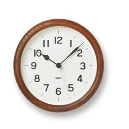 【ふるさと納税】MIKI / ブラウン （NY12-06 BW）Lemnos レムノス 時計　【工芸品 装飾品 民芸品 伝統技術 インテリア 時計 掛け時計】　お届け：※申込状況によりお届け迄1～2ヶ月程度かかる場合があります。