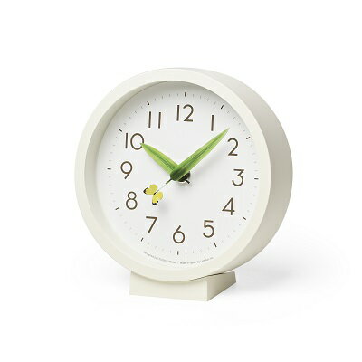 とまり木の時計 mini / モンキチョウ(SUR20-06 MONKI) Lemnos レムノス 時計 春の新生活 [インテリア 民芸品 工芸品 伝統技術 時計 とけい 掛け置き兼用の時計] お届け:※申込状況によりお届け迄1〜2ヶ月程度かかる場合があります。
