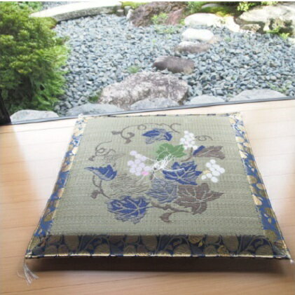 【ふるさと納税】夏用いぐさ座布団 歓び 70×70cm い草　【インテリア 織物 民芸品 工芸品 伝統技術】