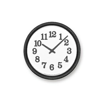 Clock C/ ブラック(YK21-17BK)Lemnos 掛け時計 [装飾品 民芸品 工芸品 伝統技術 インテリア] お届け:※申込状況によりお届け迄1〜2ヶ月程度かかる場合があります。