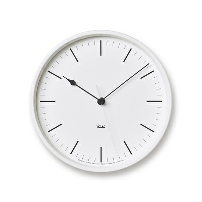 RIKI STEEL CLOCK[電波時計]/ホワイト(WR08-24 WH) レムノス Lemnos 時計 [装飾品 民芸品 工芸品 伝統技術 インテリア] お届け:※申込状況によりお届け迄1〜2ヶ月程度かかる場合があります。