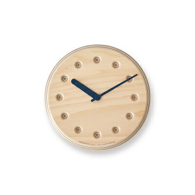 Paper-Wood CLOCK dot / ネイビー (DRL19-07 NV) レムノス Lemnos 時計 [装飾品 民芸品 工芸品 伝統技術 インテリア] お届け:※申込状況によりお届け迄1〜2ヶ月程度かかる場合があります。