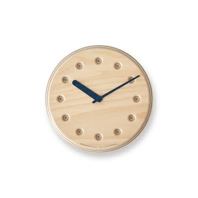 Paper-Wood CLOCK dot / ネイビー （DRL19-07 NV） レムノス Lemnos 時計　【装飾品 民芸品 工芸品 伝統技術 インテリア】　お届け：※申込状況によりお届け迄1～2ヶ月程度かかる場合があります。