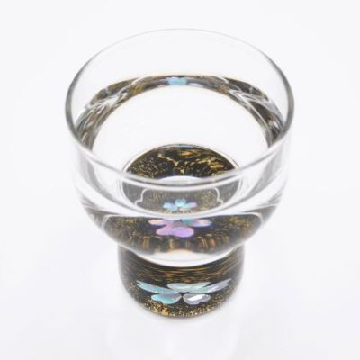 【ふるさと納税】【高岡漆器】杯　金桜（貝入）黒　【民芸品 工