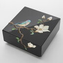 【ふるさと納税】【高岡漆器】小箱 錆絵花鳥 木蓮 民芸品 工芸品